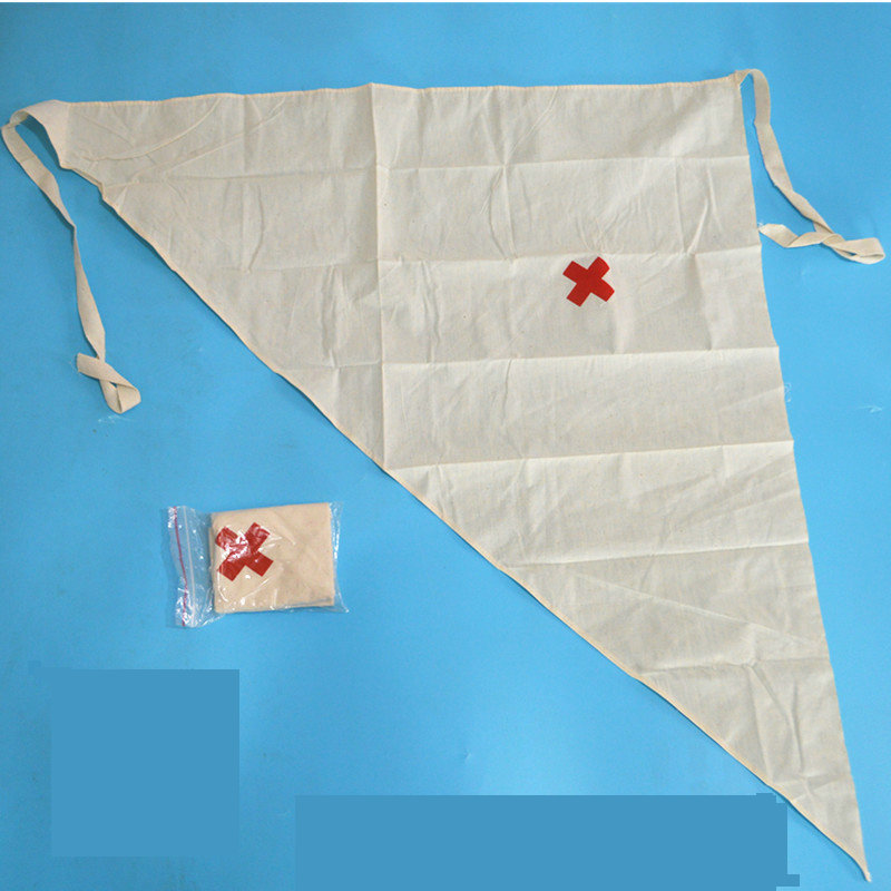 培训三角巾医院用纯棉户外包扎绷带红十字培训专用三角巾