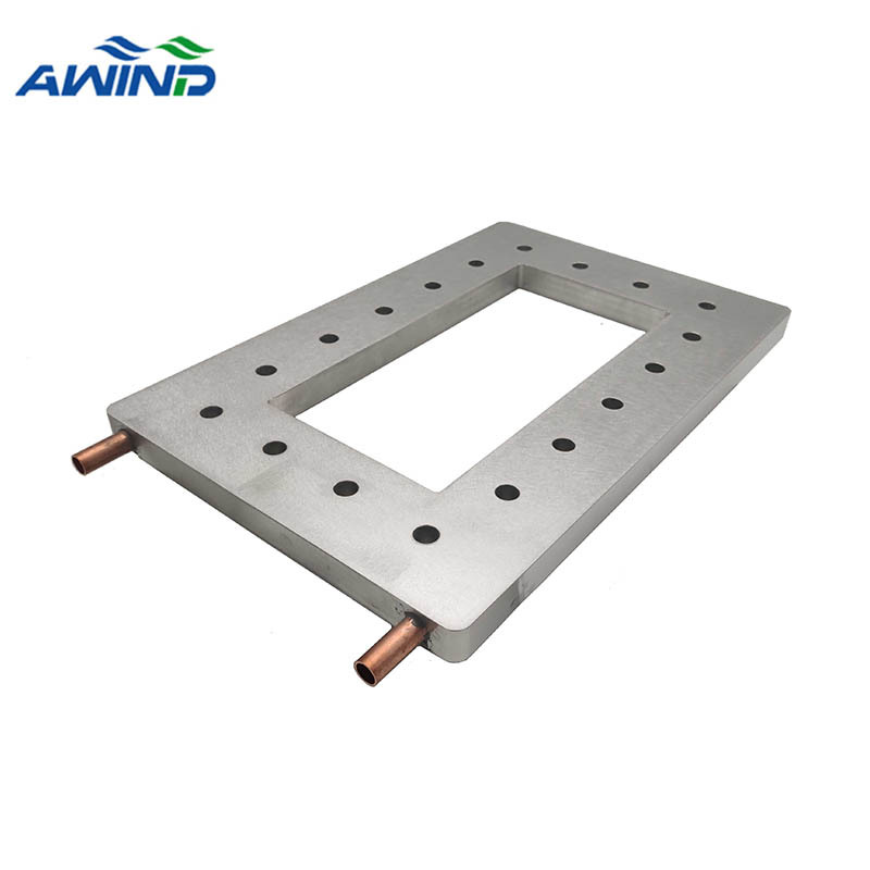 【水冷板设计】订制镶嵌铜管水冷板 机箱液冷铜散热片 水冷却板