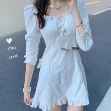 白色连衣裙女夏2023新款法式初恋显瘦裙子超仙女森系气质女神范潮