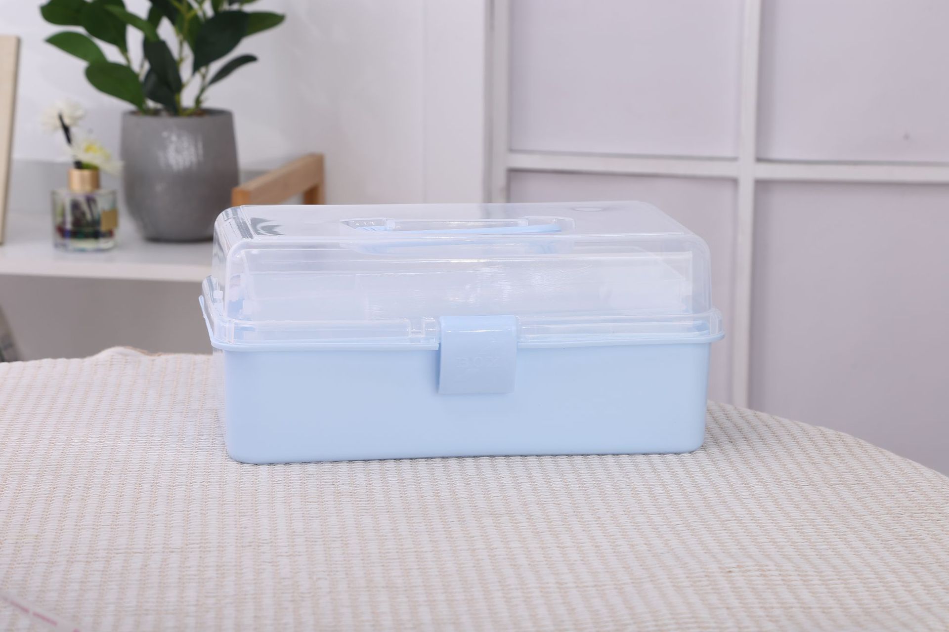 Three-Layer Plastic Storage Box Portable Storage Box Foldable Large Size Hardware Toolbox Nail Beauty Box Art Sundries Medicine