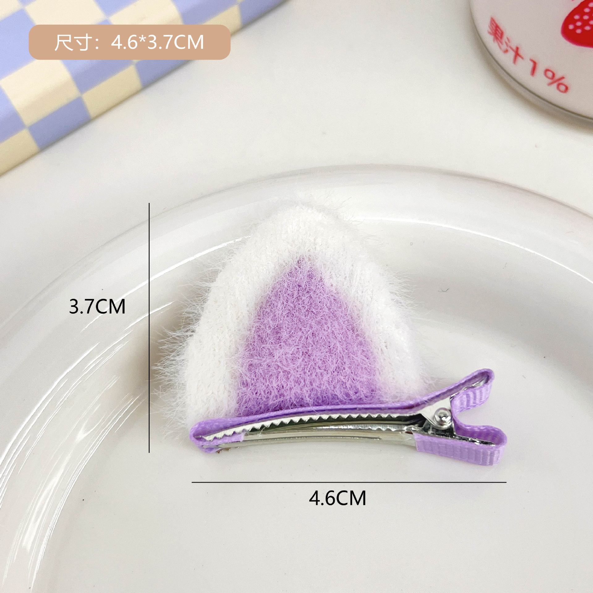 Online Influencer Cute Cat Ears Barrettes Girls' Plush Hairpin Little Girl Does Not Hurt the Hair Side Fringe Clip Hair Accessories