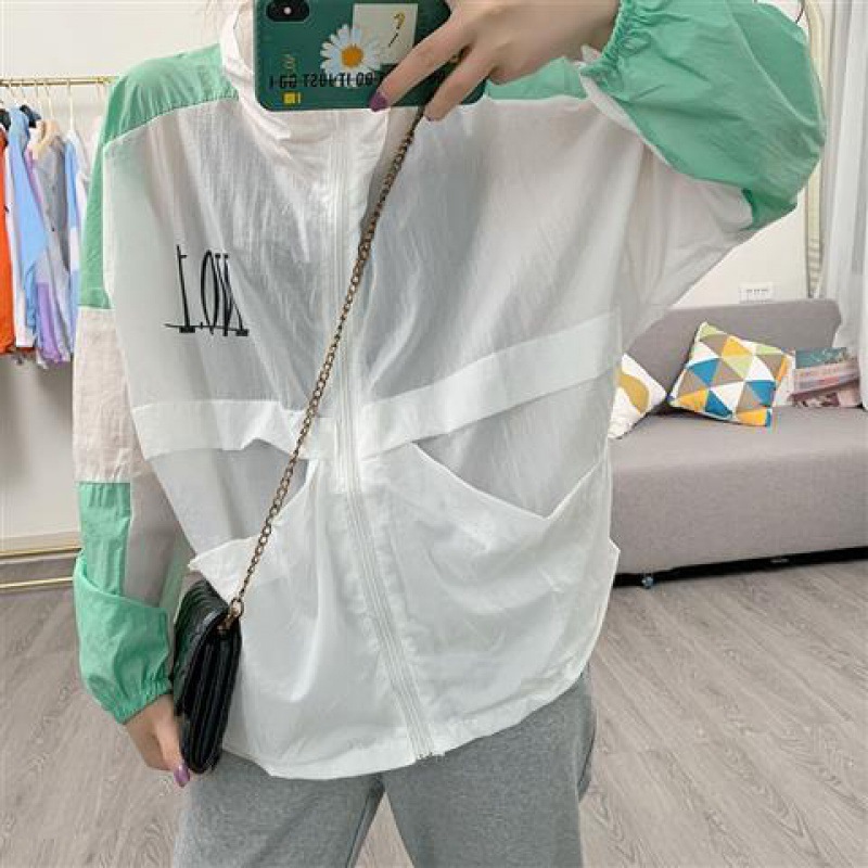 Women's Thin Ins Fashionable Korean-Style Loose UV-Proof Breathable Versatile Color Matching Short Coat for Spring and Summer 2020