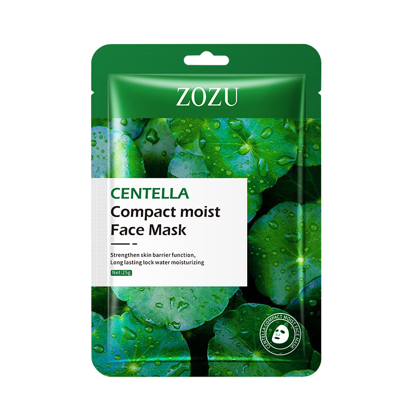 Full English Facial Mask Zozu Centella Asiatica Firming Moisturizing Skin Pack Facial Mask Cross-Border Foreign Trade Factory Wholesale