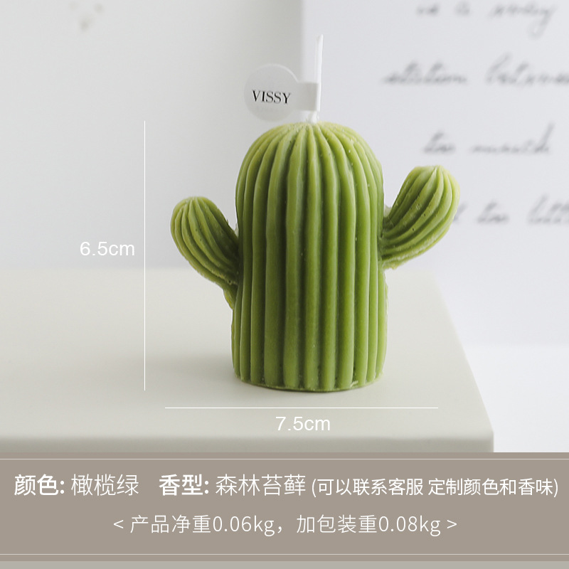 Customized Aromatherapy Candle Hand Gift Gift Set Diy Creative Wedding Fragrance Decoration Cactus Candle Wholesale