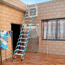 伸缩梯子室外楼梯阁楼家用折叠升降伸拉室内隐形复式户外升缩挂墙