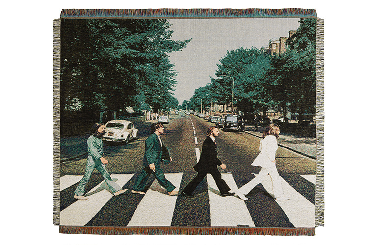 0成交1件相似外贸出口披头士乐队beatles过马路艺术挂毯装饰休闲毯