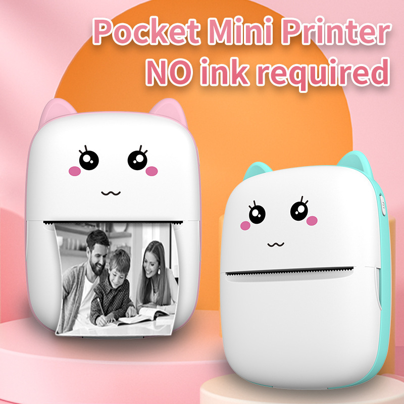 2023 Cross-Border Mini Thermal Printer Bluetooth Mobile Phone Photo Printer Pocket Student Wrong Question Printer