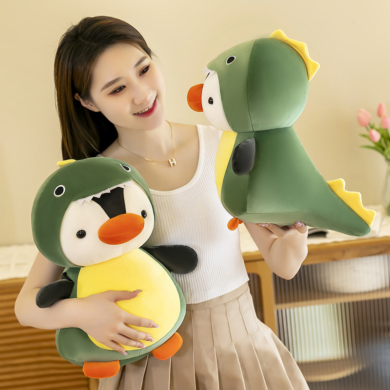 Customized Cross-Dressing Penguin Doll Decompression Toy Four-Sided Elastic Material Cross-Dressing Dinosaur Unicorn