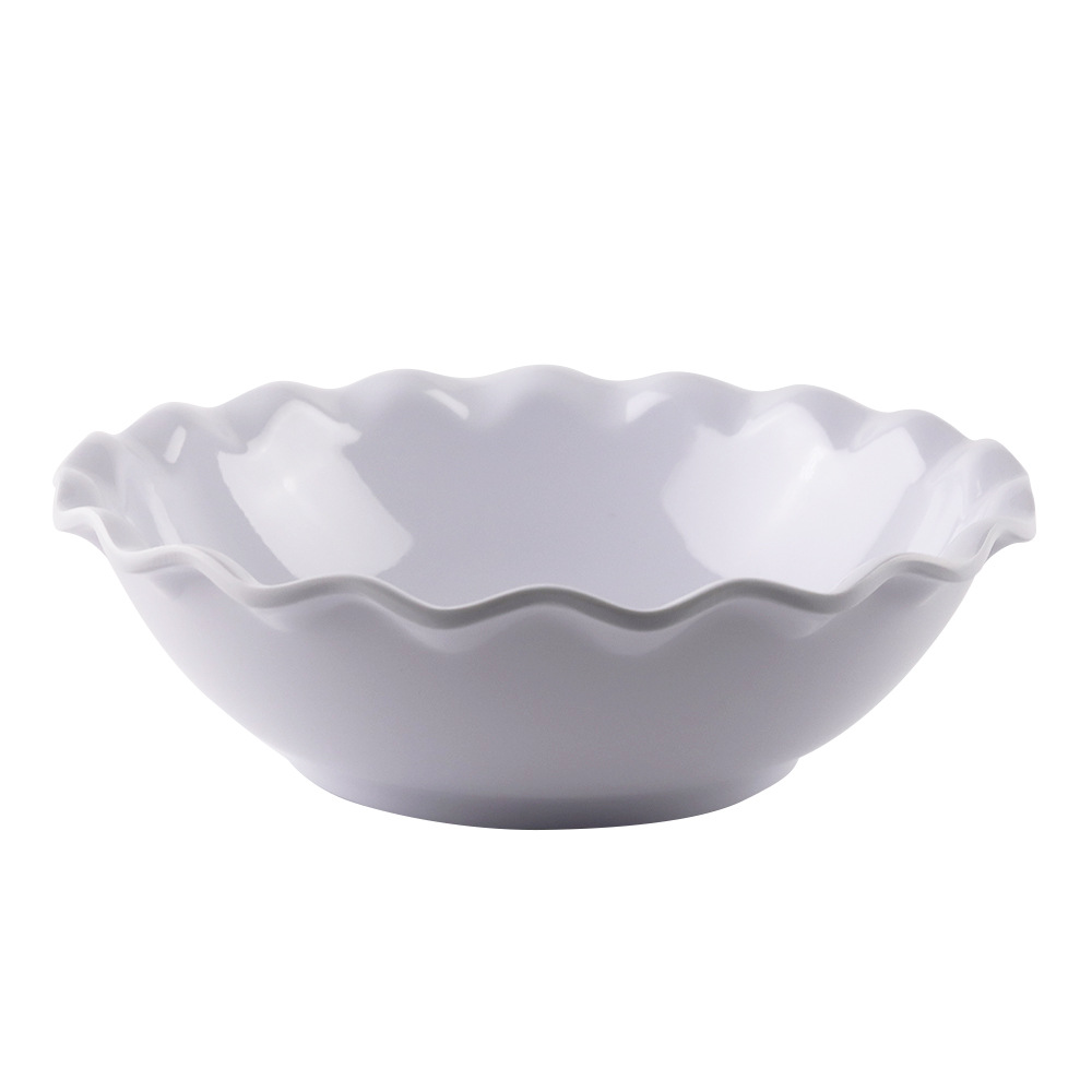 Melamine Soup Bowl Good-looking 10-Inch Wavy Side Salad Service Bowl Salad Serving Bowl Foreign Trade Wholesale