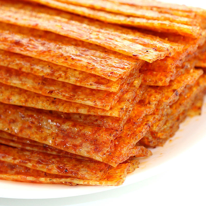 包邮开胃丝辣条丝辣片92g大包素食面筋香辣片怀旧零食大礼包