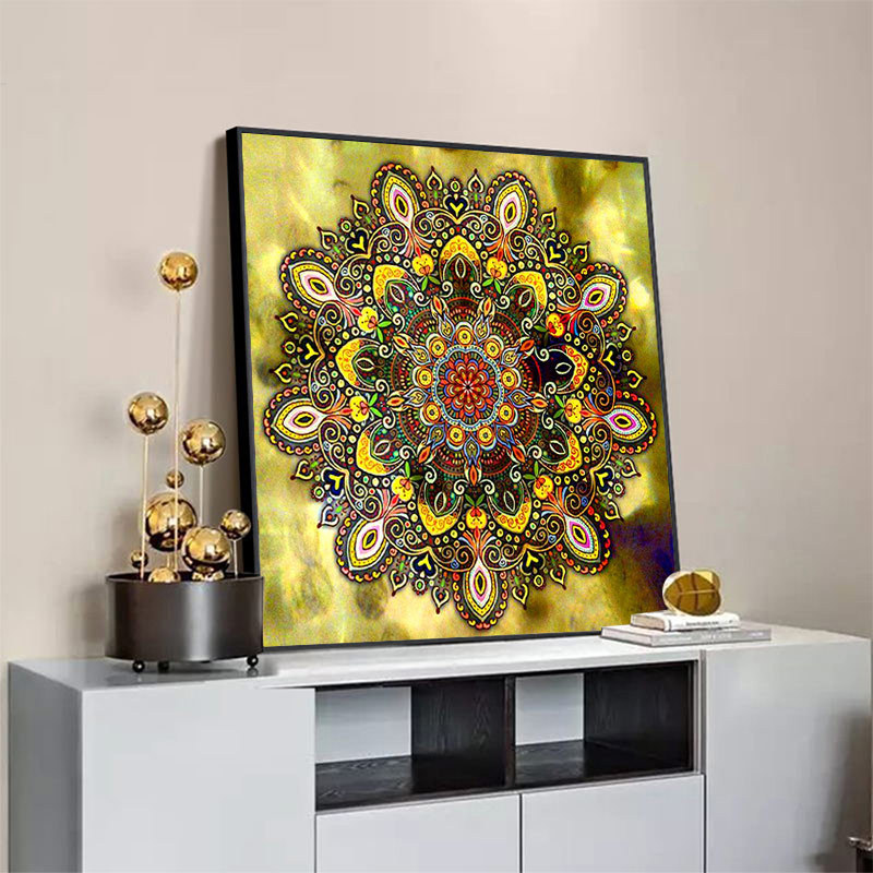 2020年5d钻石画满钻新款曼达拉花小幅点砖石贴画客厅十字绣水晶