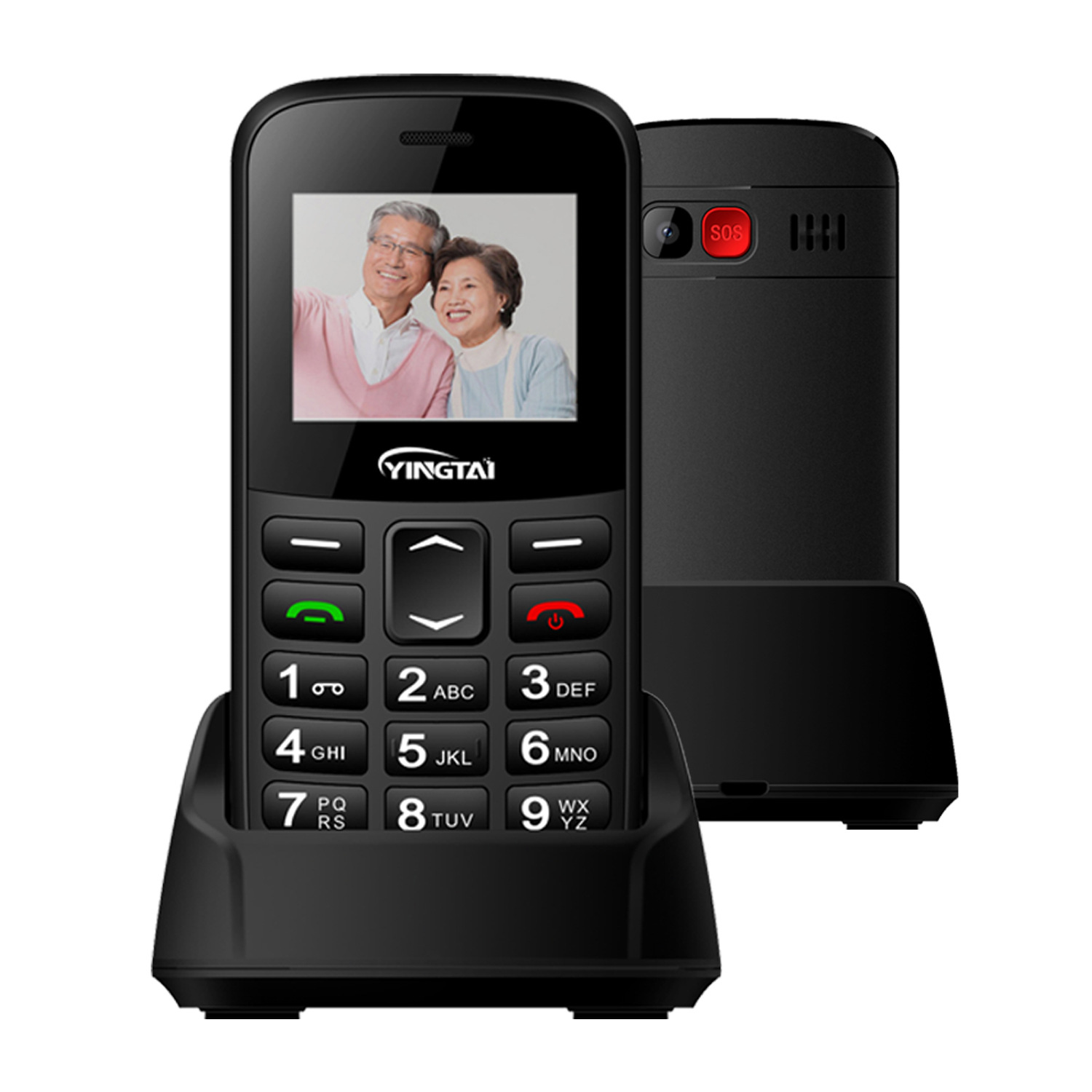 外贸老人手机四频外文直板老年机t36大字体待机长older phone
