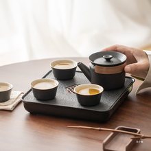 功夫小茶具套装家用单人简约现代日式酒店用品客房宿舍泡茶器茶杯
