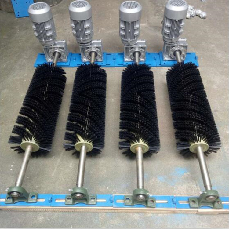 皮带机电动滚刷清扫器 输送带电动旋转刷清扫器 毛刷辊 规格全