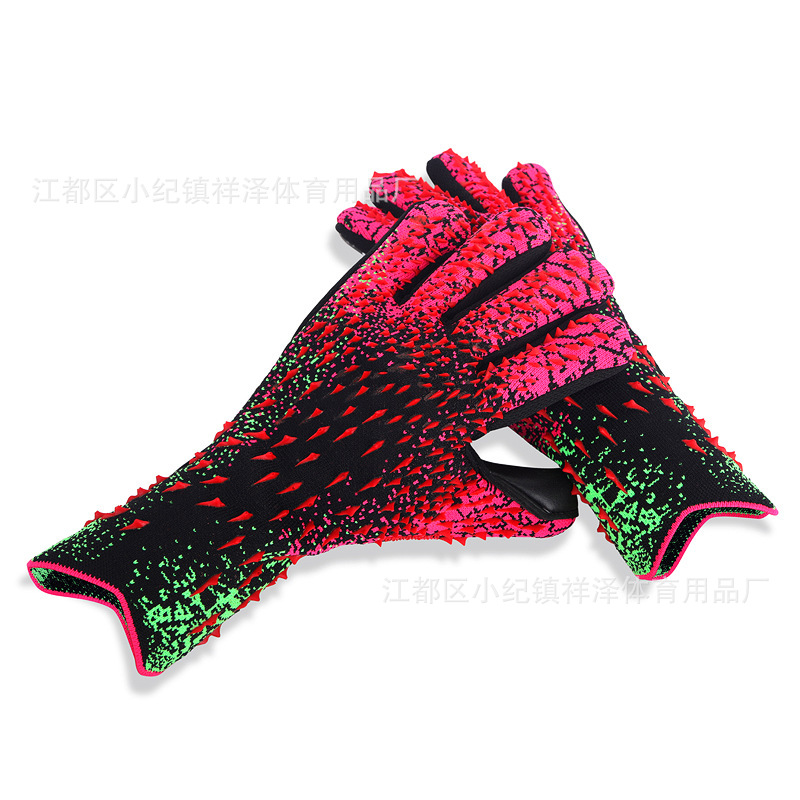 Football Goalkeeper Gloves Goalkeeper Adult and Children Goalkeeper Finger Guard Equipment Anti-Skid Training Wear-Resistant Gloves Breathable