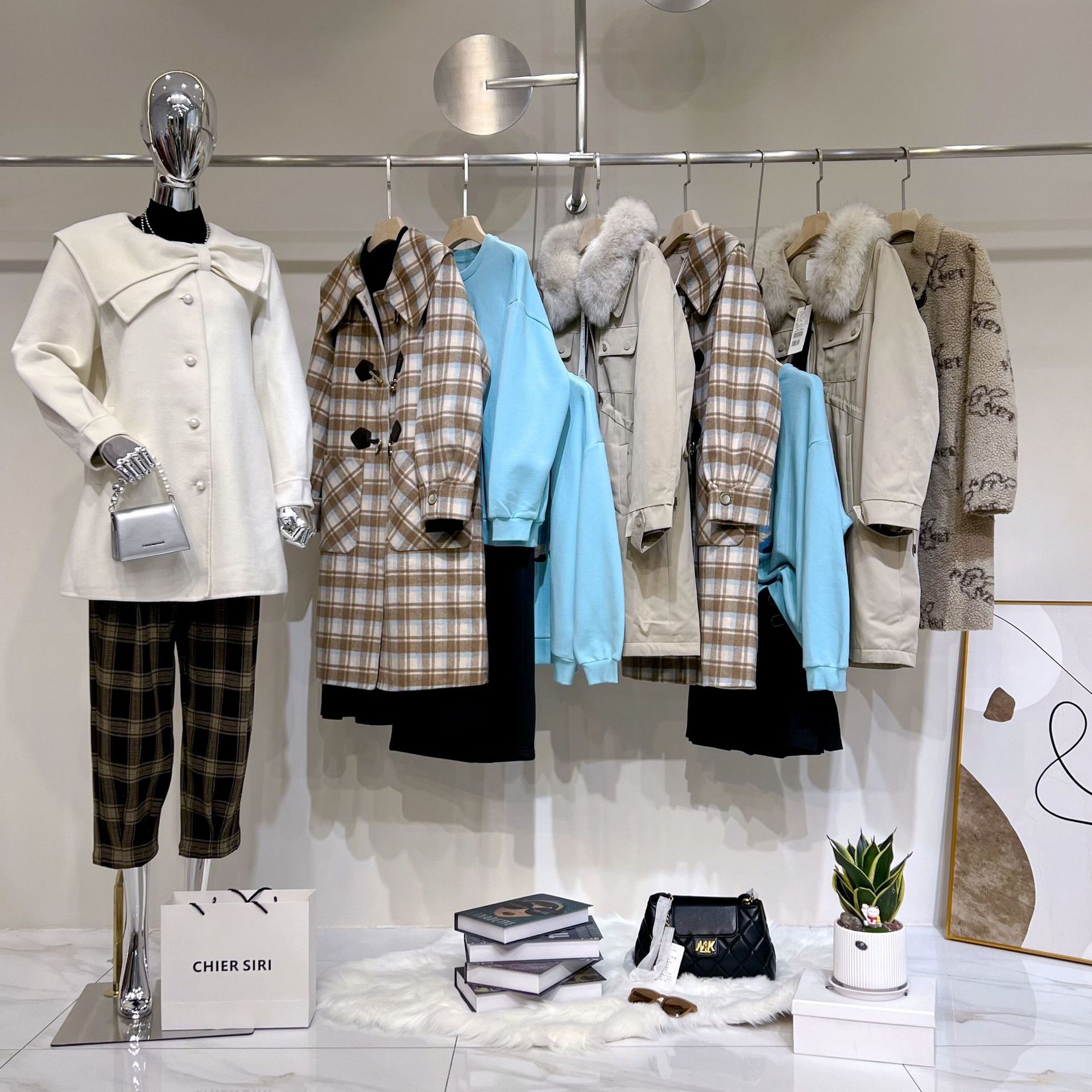 一手货源海贝紫涵品牌折扣女装秋季连衣裙专柜商场同款直播实体店