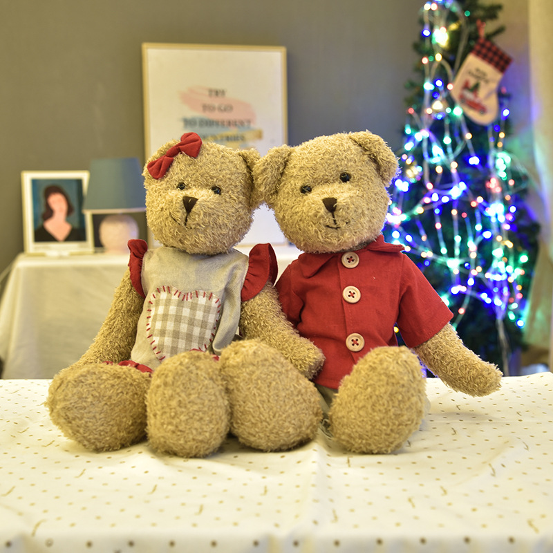 情侣毛绒玩具毛衣泰迪熊公仔婚庆公司活动礼品夹抓机布娃娃玩偶