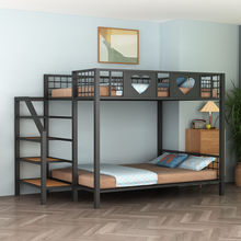 铁艺高架床家用多功能上床下空楼阁床小户型省空间上下双层铁床