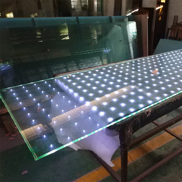 ito超白显示屏5 5夹胶幕墙动态静态点阵蓝色rgb光电led玻璃