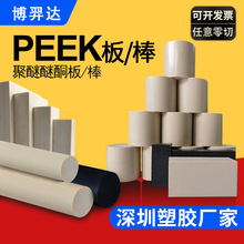 本色PEEK棒德国劳士领PEEK圆棒聚醚醚酮防静电加纤黑色PEEK板加工