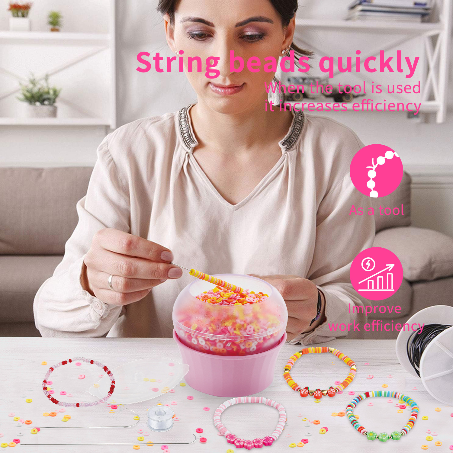 bead spinner, fast beading bead spinner for jewelry makindiy