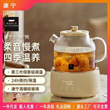 康宁养生壶全玻璃家用小型多功能办公室新款煮茶器烧水花茶壶鲜炖