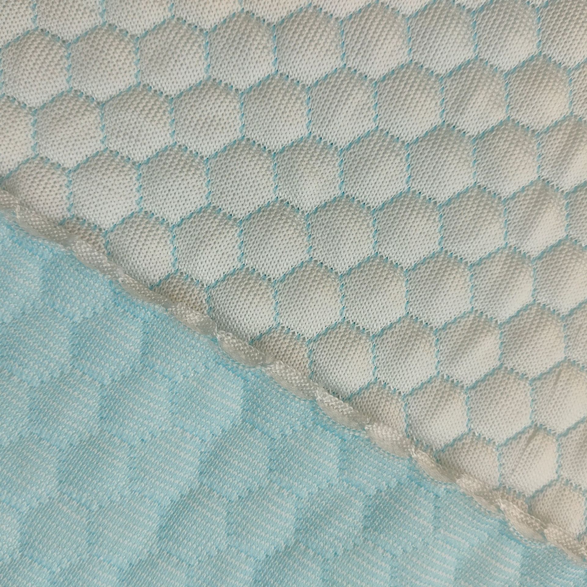 空气层针织布 高分子冰凉丝 凉感面料 冰丝 冷感提花枕套床垫面料