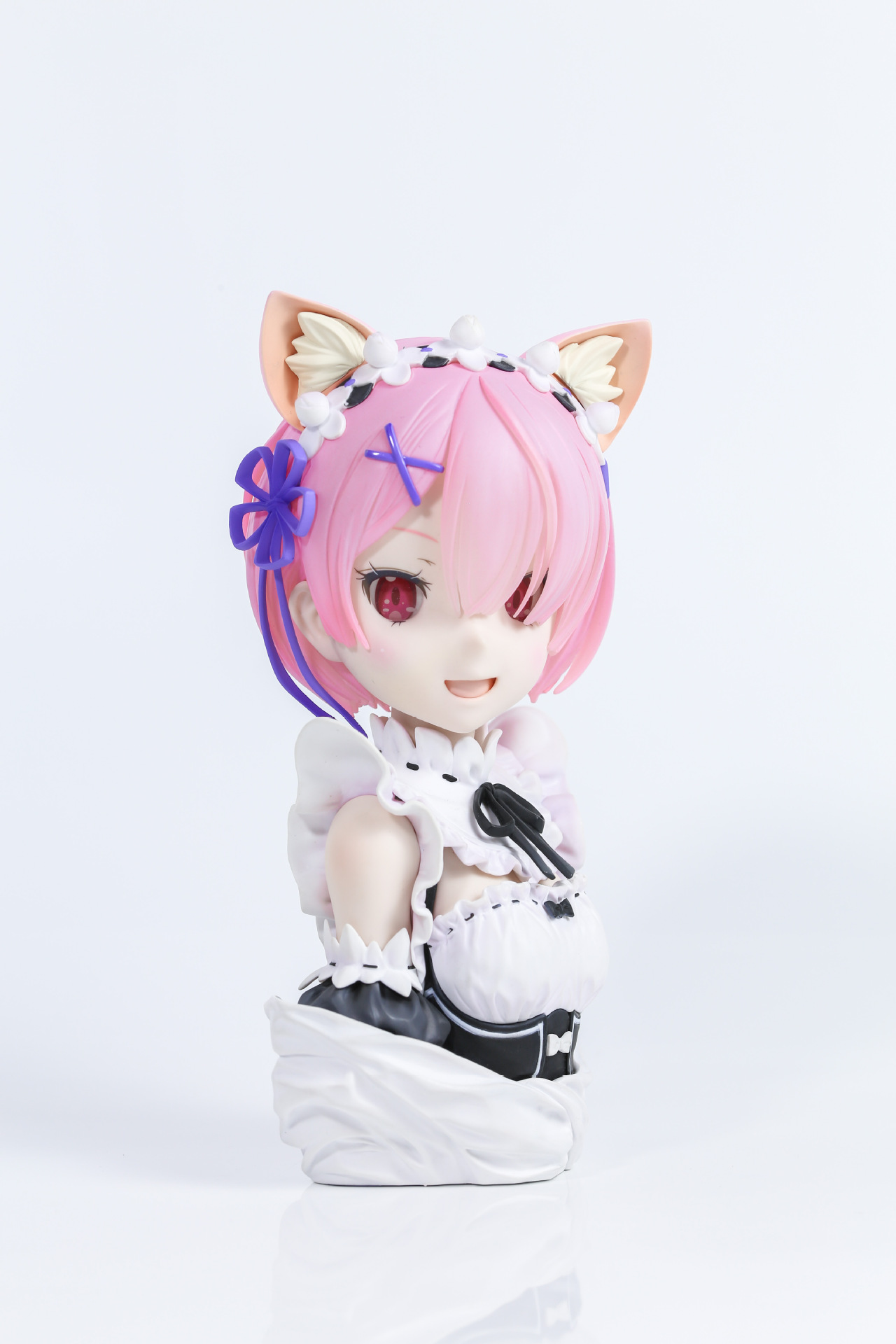 从零开始的异世界生活动漫拉姆手办批发 猫耳蕾姆拉姆半身像摆件