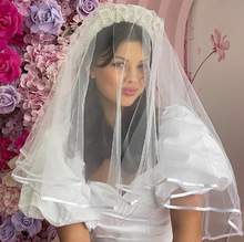 bride新娘珍珠发箍头纱发饰婚礼欧美派对用品批发