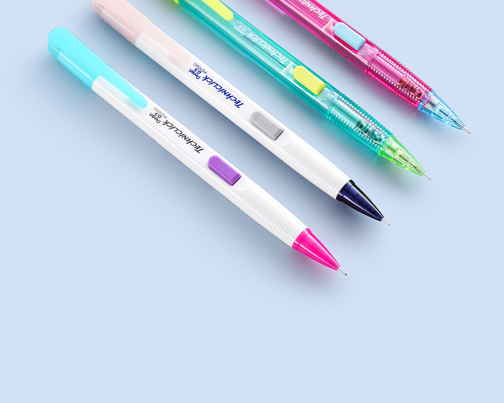 日本pentel派通侧按式自动铅笔pd105c活动铅笔学生考试铅笔0.5mm