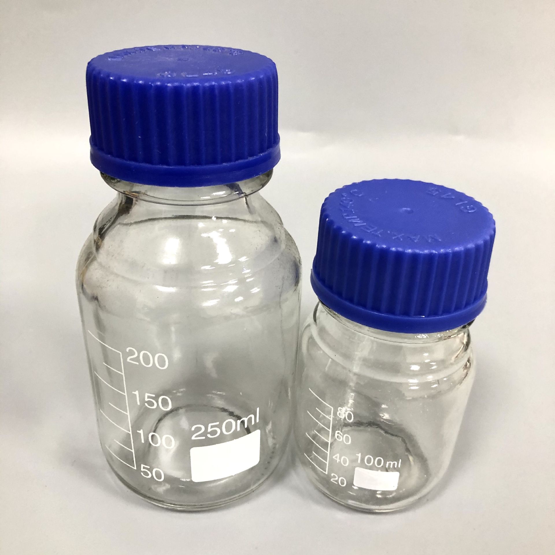 玻璃棕色透明蓝盖丝口试剂瓶高硼硅蓝盖瓶50/100/250/500/1000ml