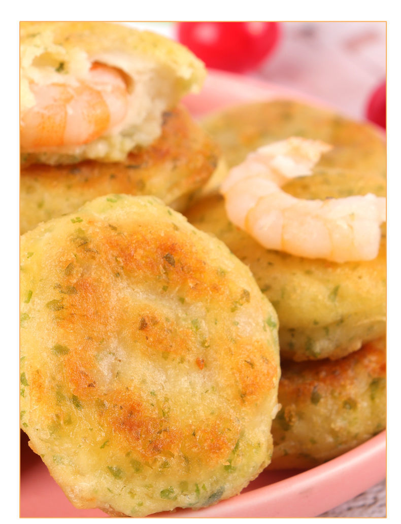 鱼香虾饼饼海苔虾排鲜虾虾仁饼章鱼早餐炸冷冻速食小吃半成品零食