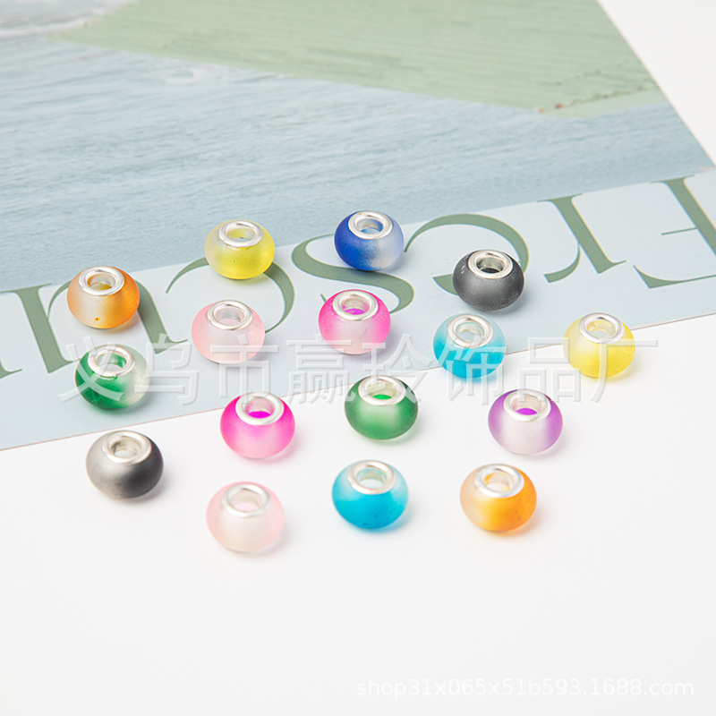 亚克力橡皮烤漆珠串珠散珠欧美DIY饰品配件太阳元素自然风