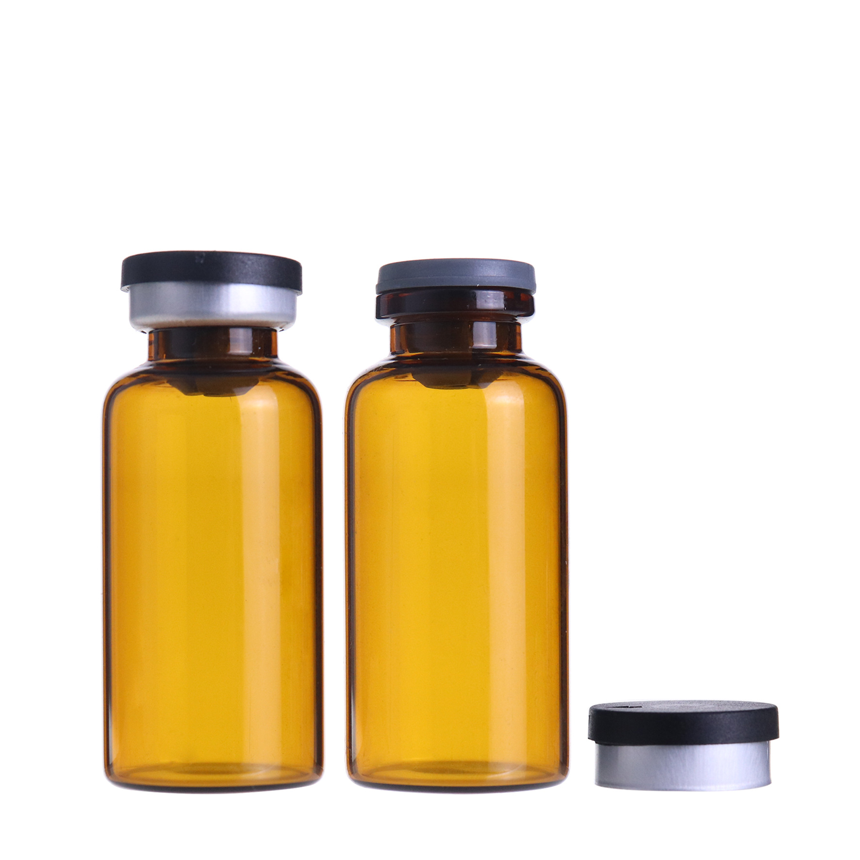 供应玻璃瓶20ml透明西林瓶玻尿酸原液瓶粉末分装瓶可配木塞