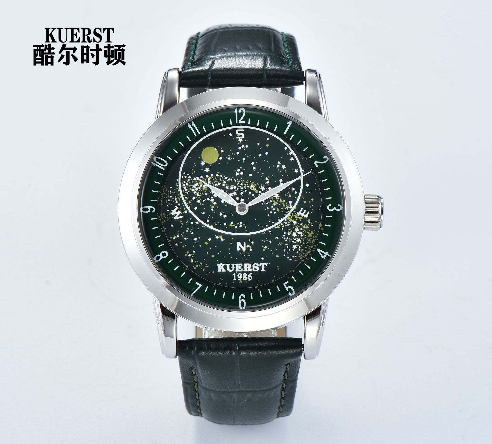 瑞士注册品牌kuerst酷尔时顿网红星空绿自动机械手表男 防水 代发