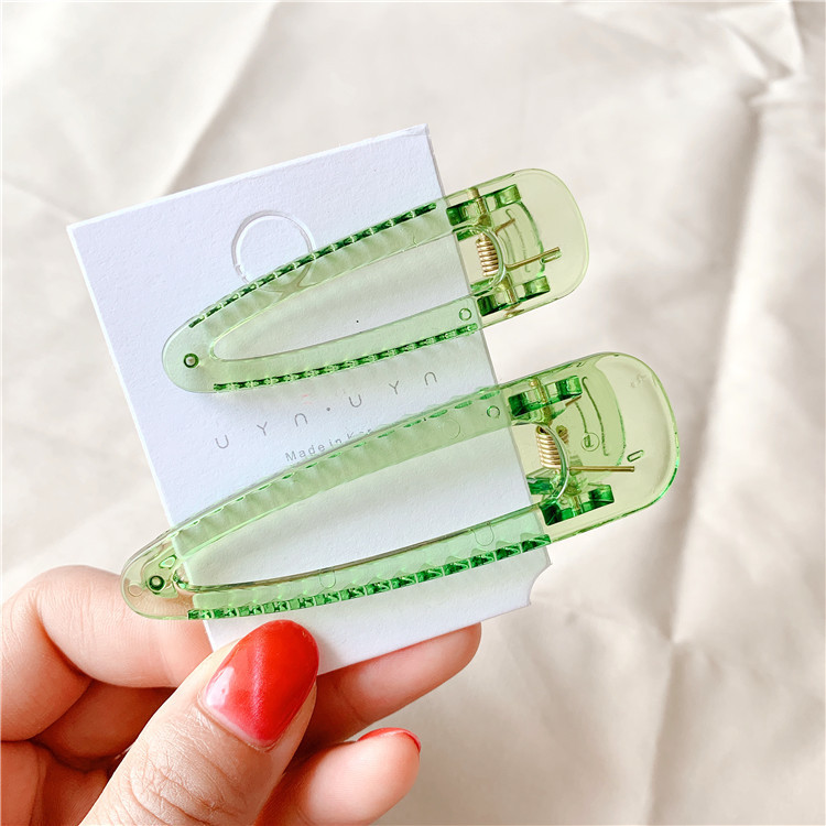 Korean Style Ins Candy Color Transparent Barrettes ''Elegant Summer Girl Duckbill Clip Temperament Side Clip Factory Wholesale