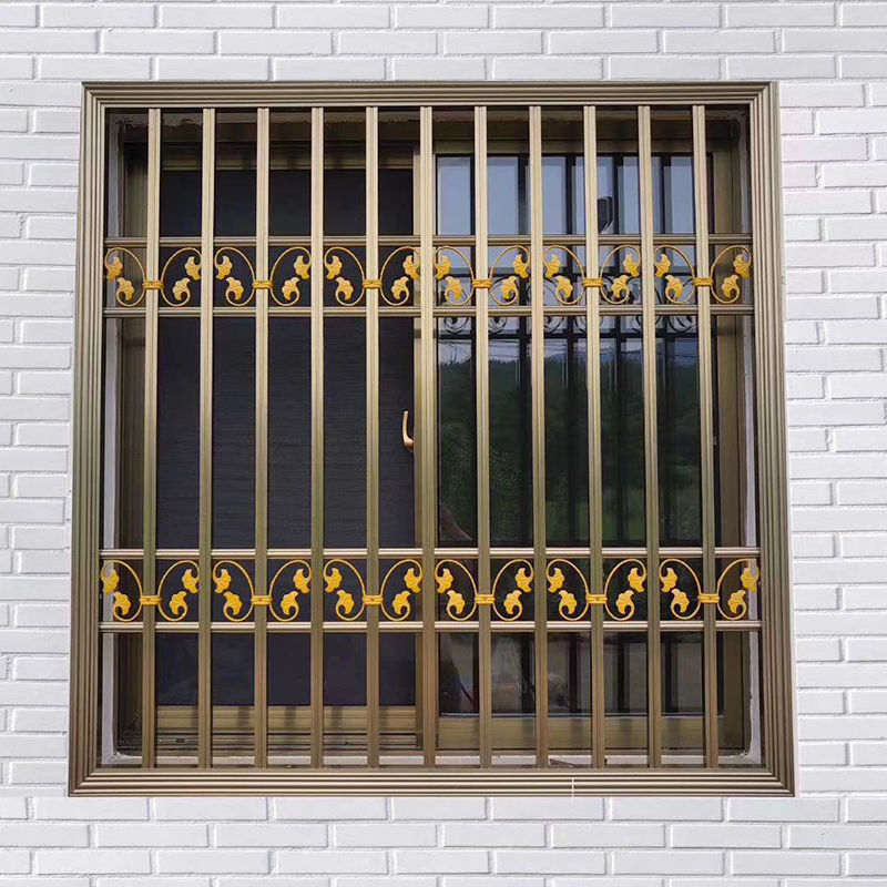 智美铝合金防盗防护窗防盗网家用自装室外儿童围栏安全飘窗