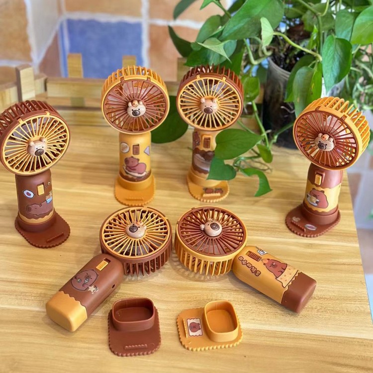 foreign trade cross-border kabibala handheld fan belt base usb charging portable portable little fan mini fan