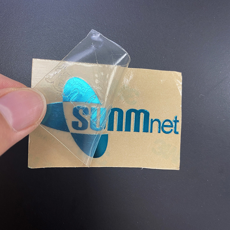 水晶uv转印贴纸立体不干胶标签转移贴撕膜留字logo分离商标水晶贴