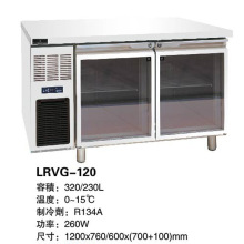 久景LRCG-120吧台商用多开门玻璃工作台冰箱能耗低风冷冷藏展示柜