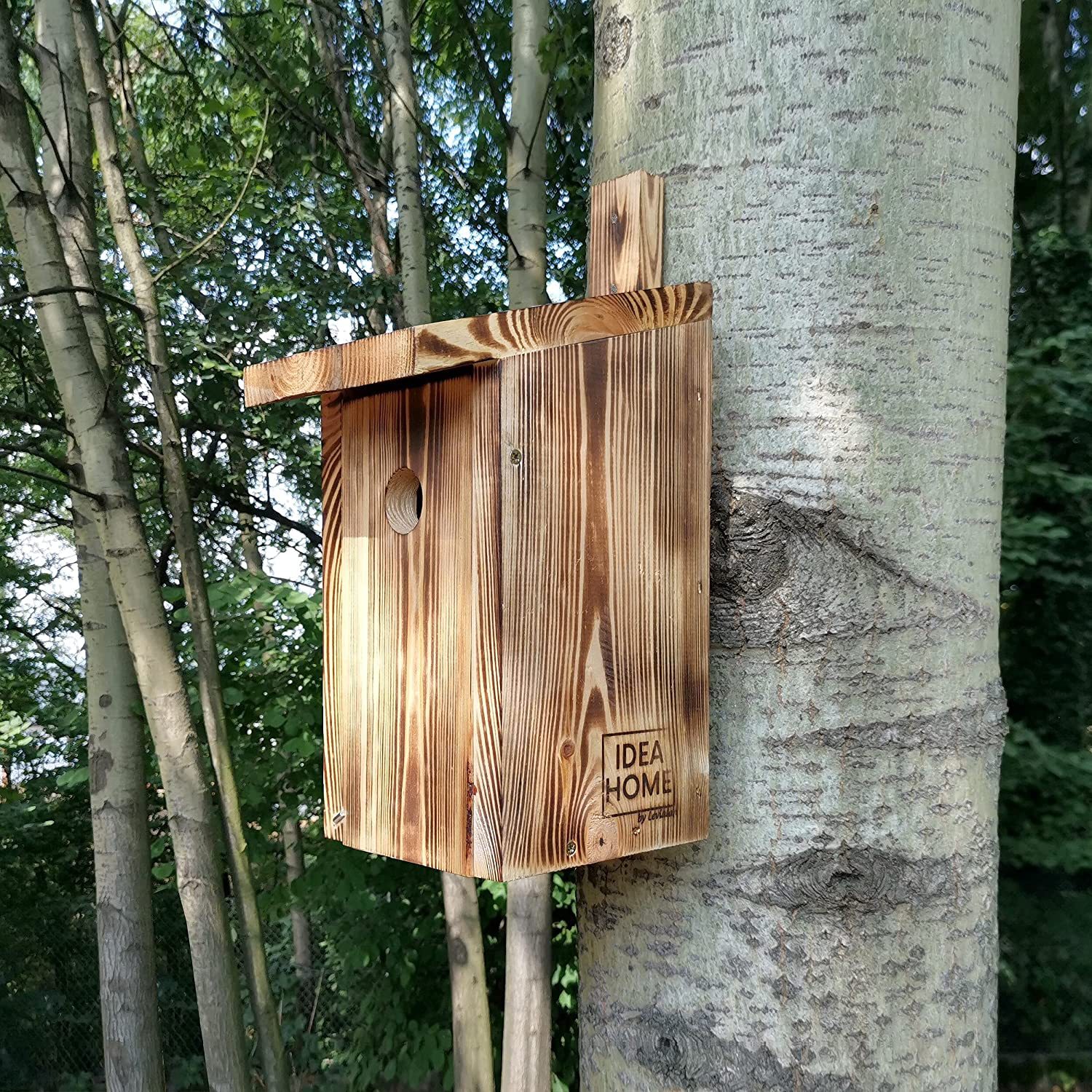 创意户外鸟窝园林木制鸟巢可挂式鸟屋木质鸟窝小鸟房子喂鸟器