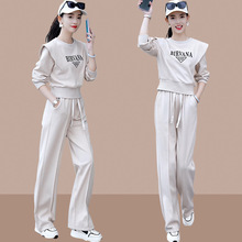 2024春秋季新款女士运动服套装休闲时尚卫衣两件套洋气时髦小个子