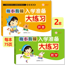 幼小衔接入学准备大练习试卷测试卷全套2本 幼升小练习册一日一练