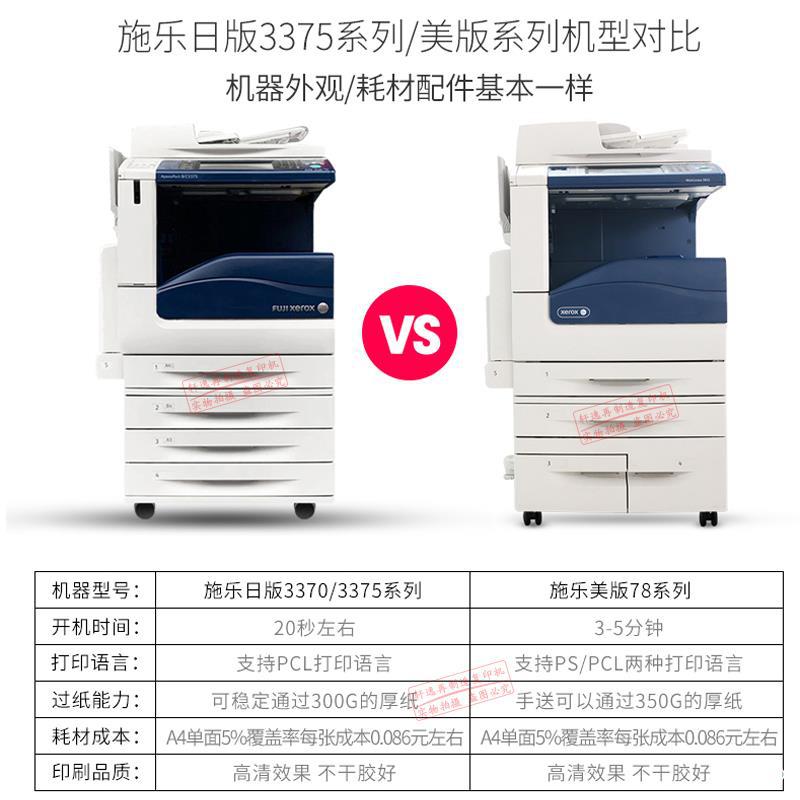 施乐7855 5575 3065 7970彩色复印机a3激光打印复印扫描一体机