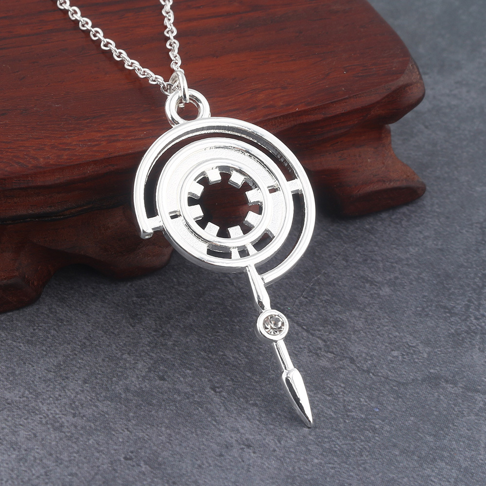 动漫新款 游戏周边 命运石之门项链 胸针命运齿轮吊坠 徽章外贸
