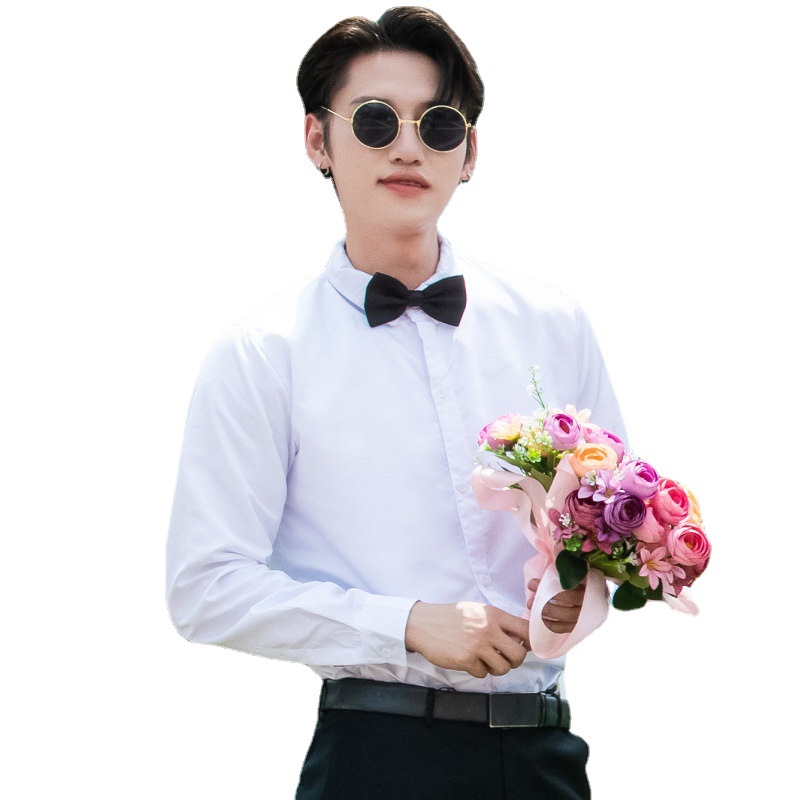 伴郎服男团服兄弟装夏季西式衬衫新郎结婚礼服马甲三件套西服套装