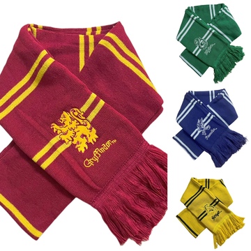 哈利波特围巾联名款精品刺绣格兰芬多斯莱特林拉文克劳直销批发-阿里