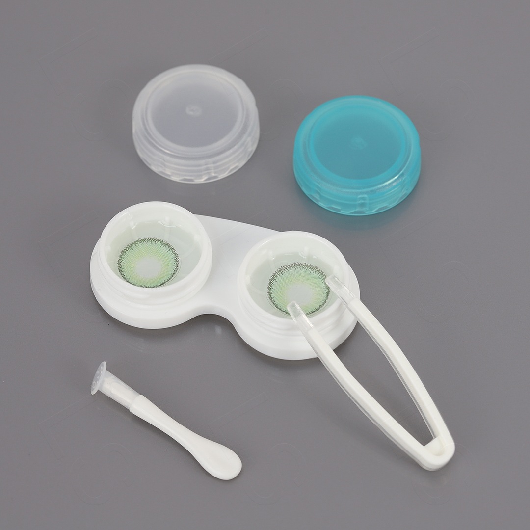 深圳厂家直销大量黑白红色halloween美瞳伴侣盒/透明隐形眼镜盒