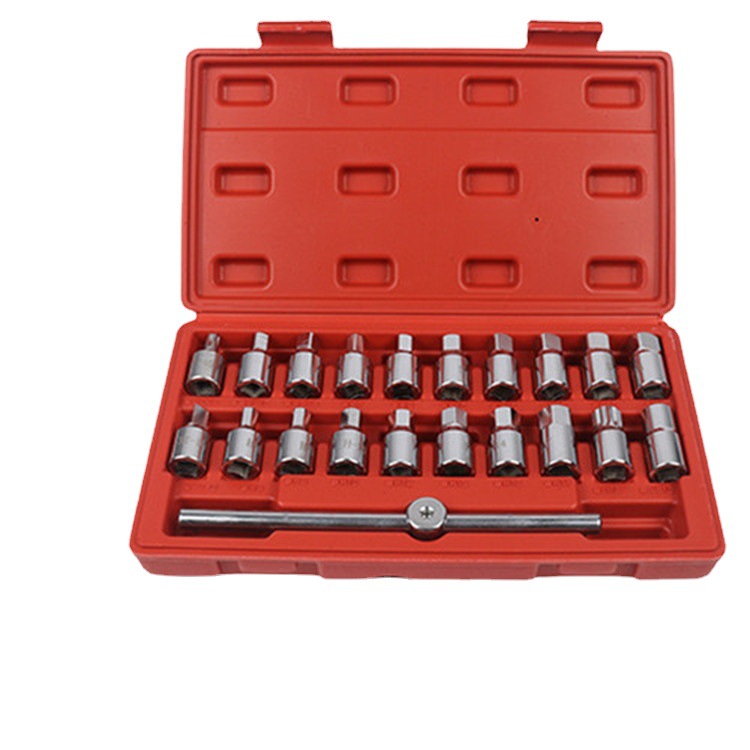 21件油底壳工具四角六角放油螺丝换机油扳手换油变速箱汽修工具