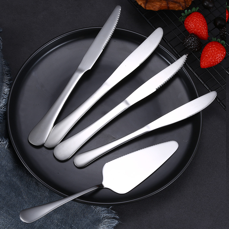 Western Food Knife and Fork 1010 Stainless Steel Tableware Coffee Spoon for Stirring Cake Shovel Hotel Knife, Fork and Spoon Suit Steak Knife